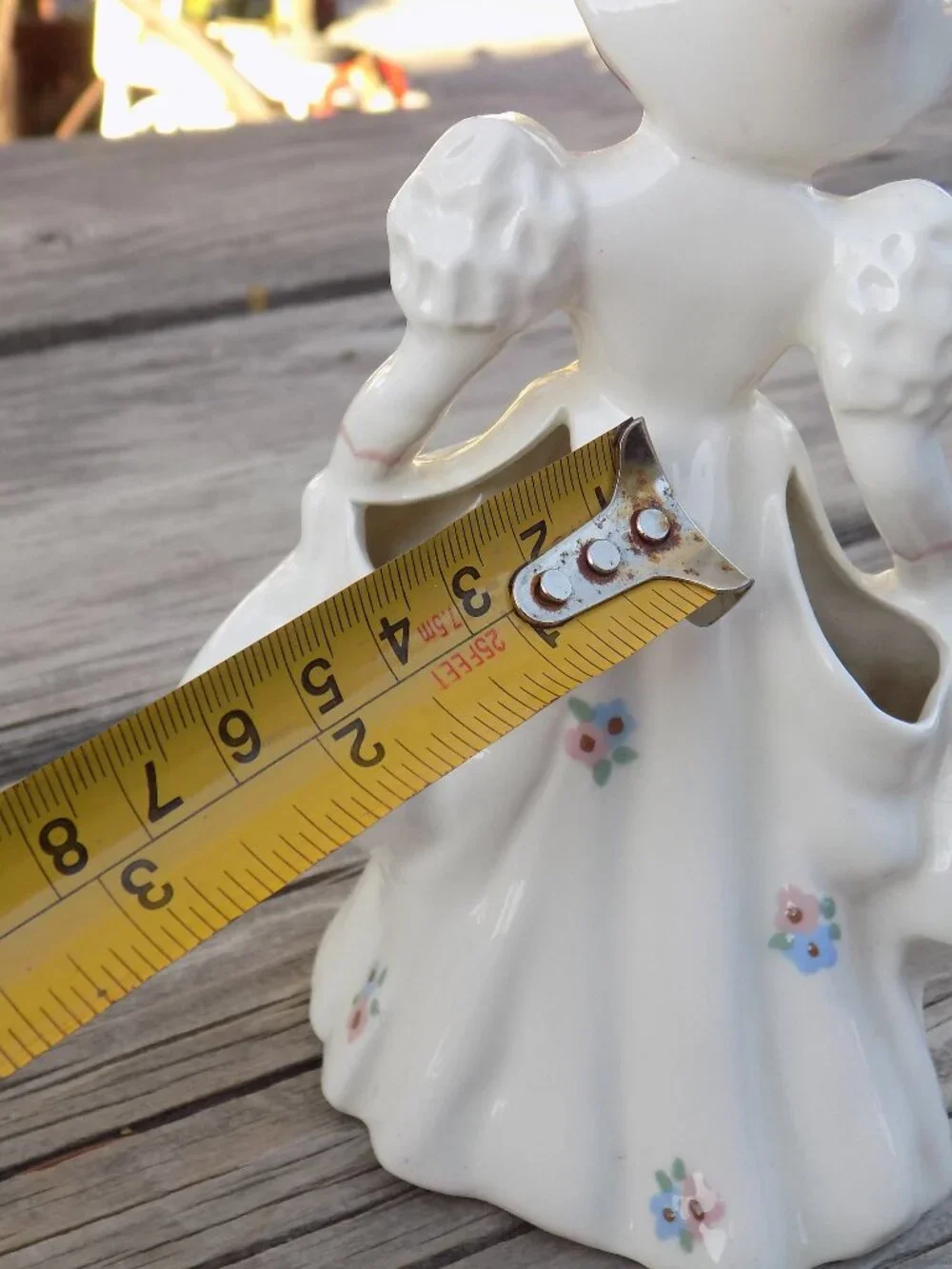 Pasadena California Ceramics  Girl Woman Bud Vase Victorian, Small Figurine,